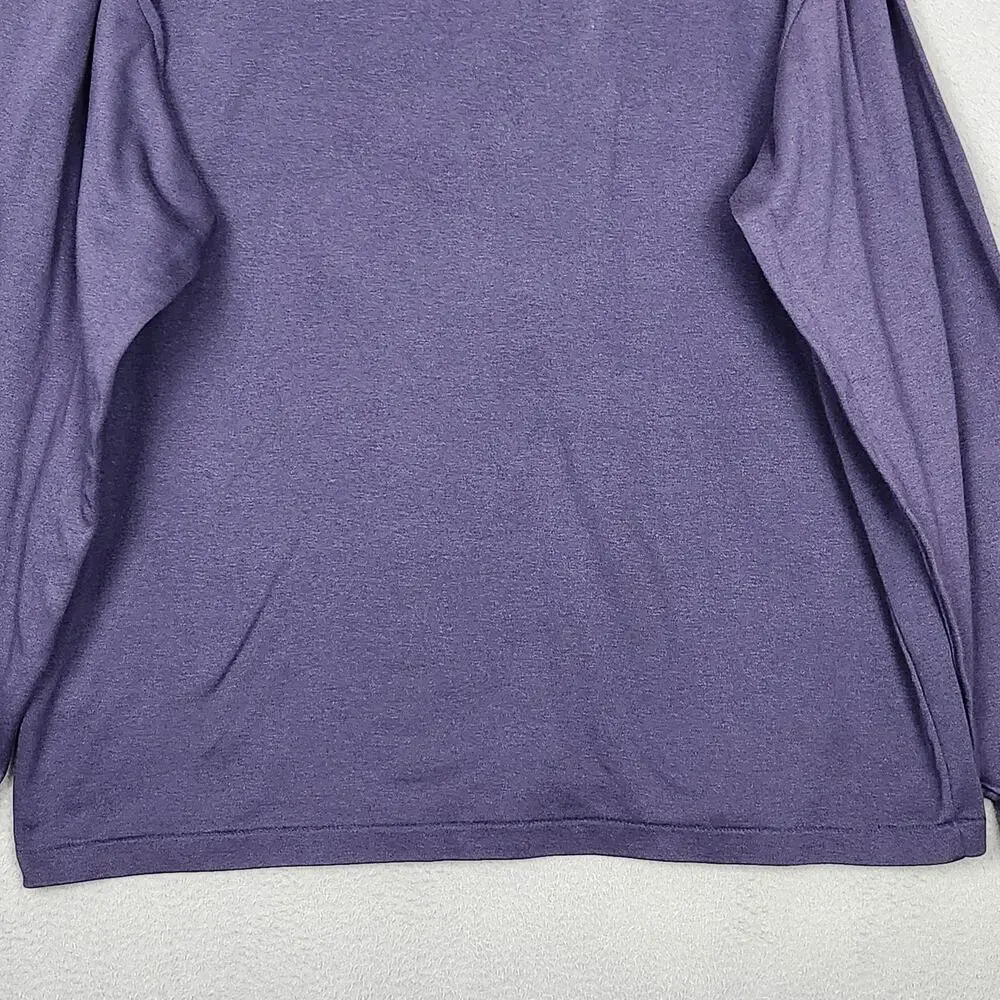 Paul Fredrick Sweater Mens XL Purple Cotton Turtleneck Knit Pullover Made USA